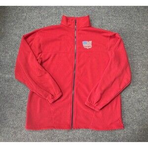 Team USA 2015 Olympic Fleece Training Jacket Size XL Red Full Zip w/ Pockets
